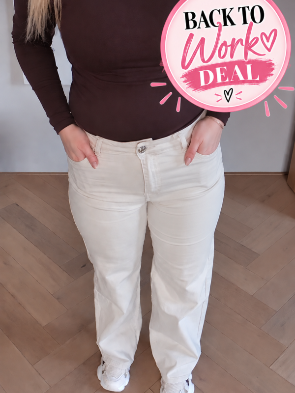 Beige Wide Leg jeans