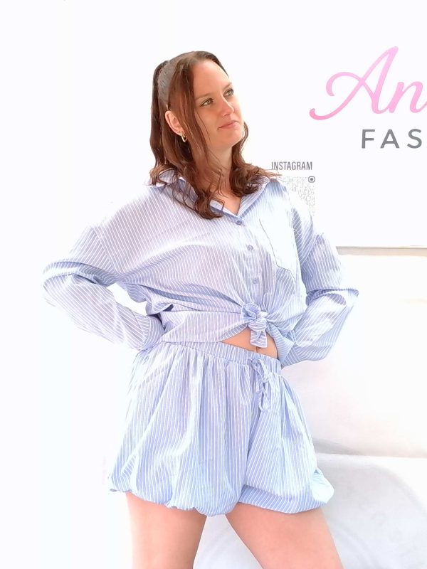 Chicago Blue Stripe Set