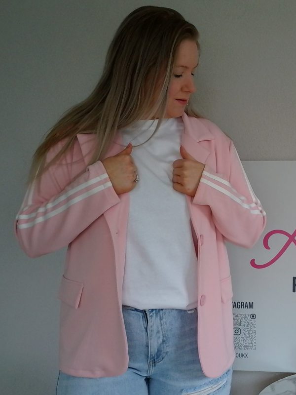 Élise Roze Blazer - White Stripe