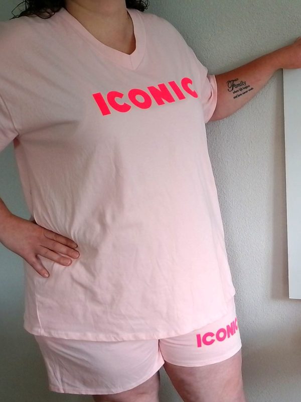 ICONIC Summer Lounge Set Geel & Roze