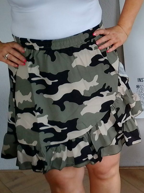 Camo Ruffle Skirt