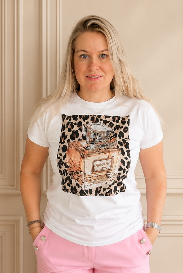 T Shirt Amour - Wit