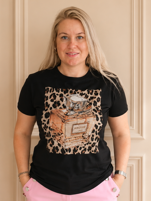 T shirt Amour - Zwart